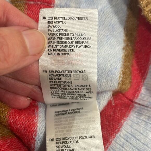 White Stuff Jamie Oversize Striped Cardigan With Pockets - UK 10 / US 6 - S/M - Picture 10 of 16